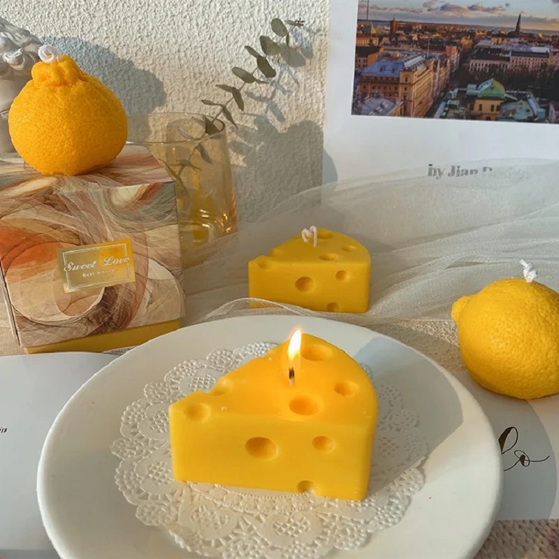 ins Decorative items, scented candles, souvenirs, cheese-scented candles, creative party decorations, restaurant table ornaments, flameless scented candles, solid scented candles, scented candles, scented candles, home scented candles, scented candles sets pic 3