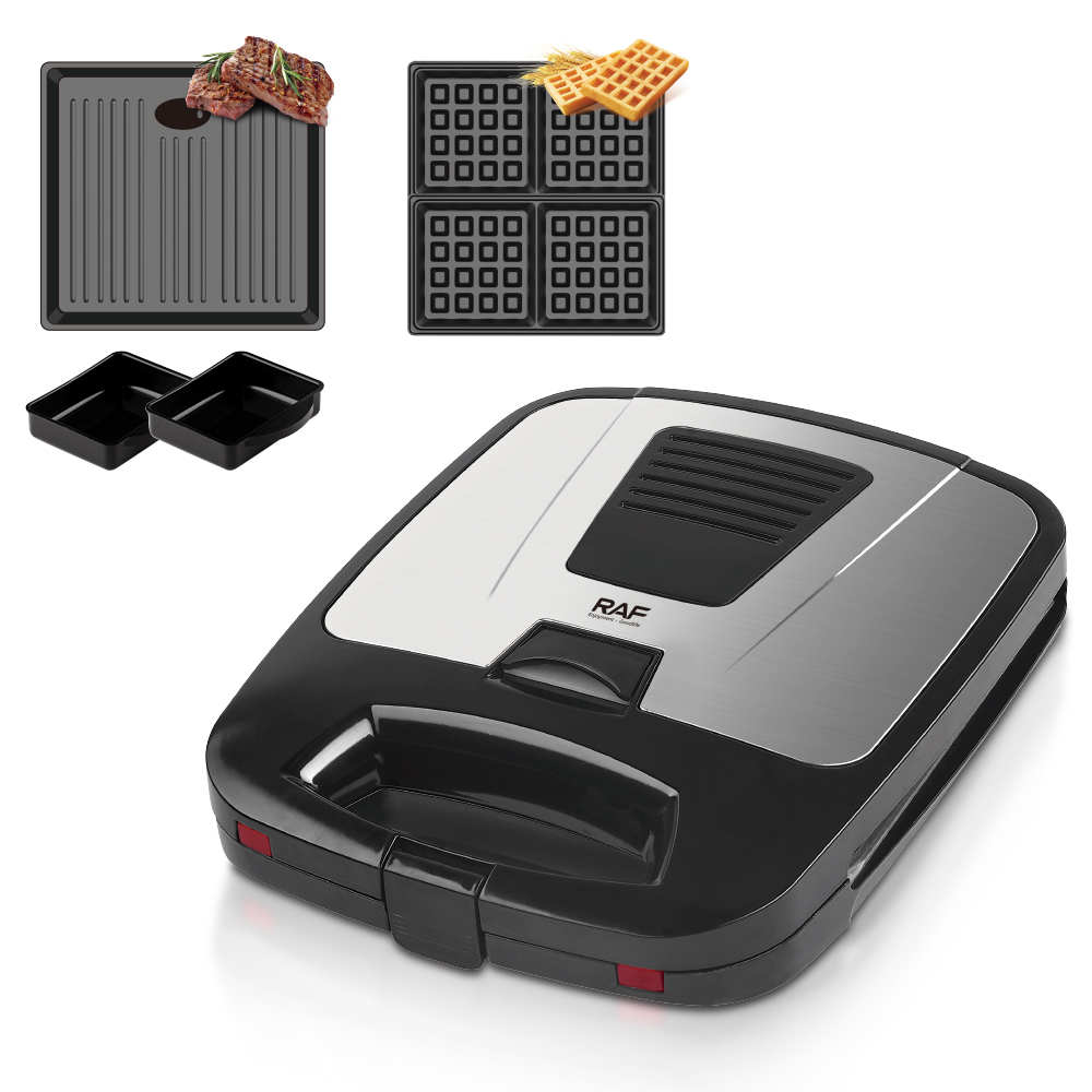 RAF two-in-one household steakmachine, hamburger machine, egg frying machine, Panini sandwich machine, bread breakfast barbecue machine Application Scenario