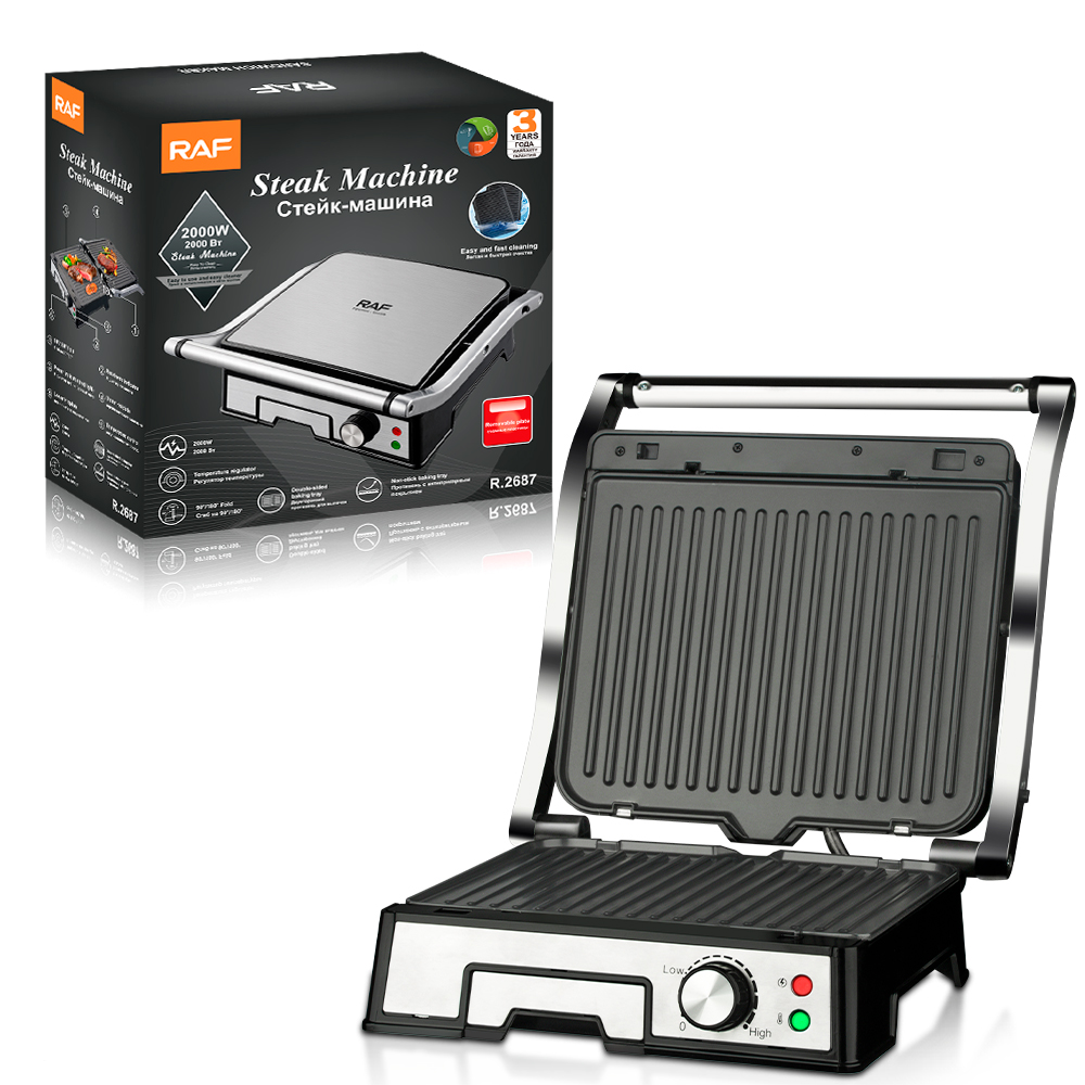 RAF Cross-border European-style home Panini Machine, sandwich machine, breakfast machine, Barbecue and sausage machine, hamburger and steak machine, R.2687 details Picture