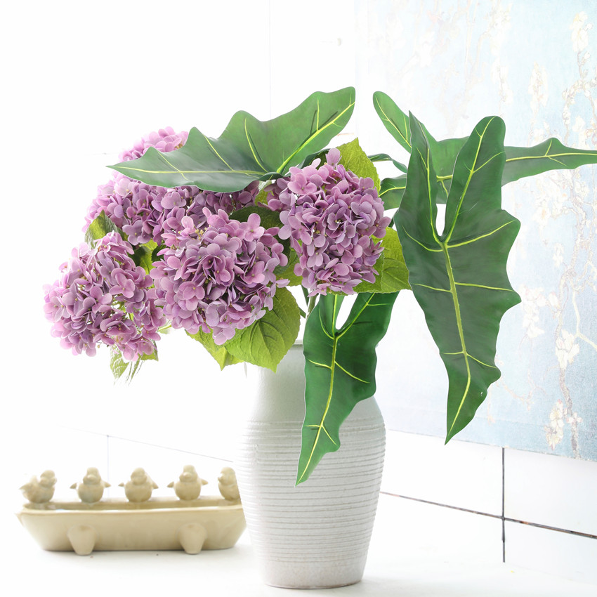 Artificial flowers, French hydrangea artificial flowers, European hydrangea elegant decoration home model room photography with fruit hydrangea artificial flowers Specification image