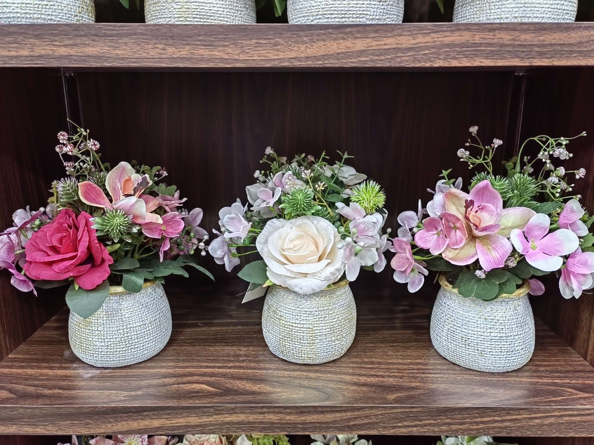 家饰塑料花仿真柏树配件 玫瑰花太阳花仿真花饰 植绒毛簪花 美观耐用环保材质 营造浪漫氛围