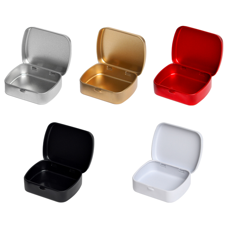 新款小铁盒翻盖马口铁盒子多个尺寸含海绵首饰包装铁盒手链项链收纳包装马口铁盒子现货批发