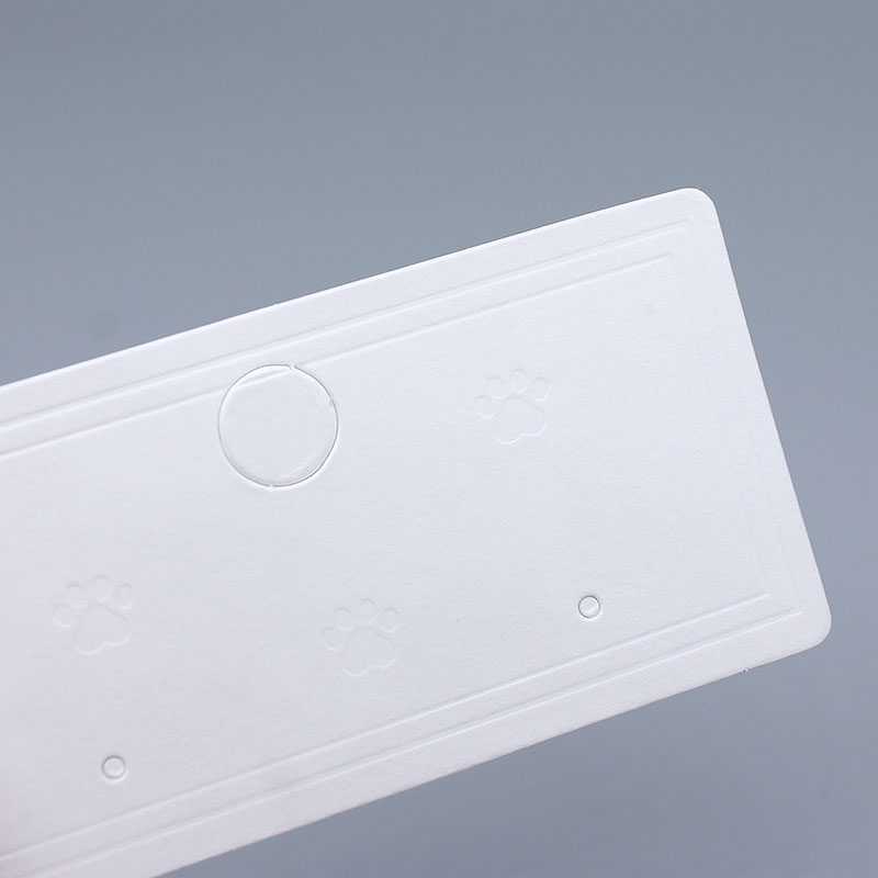 Factory direct sales of packaging accessories: Pair of earrings, stud earrings, card, white card, cardboard, Korean version, universal blank, 7*3.5cm, in stock, 100 pieces per auction Specification image