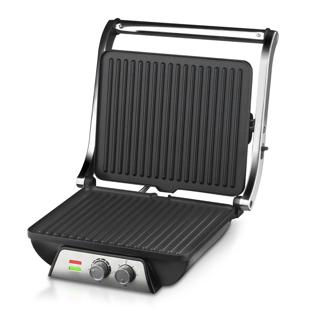European-style household smokeless double-sided grilling steak machine, iron plate grilling sausage meat machine, sandwich bread breakfast machine Specification drawing
