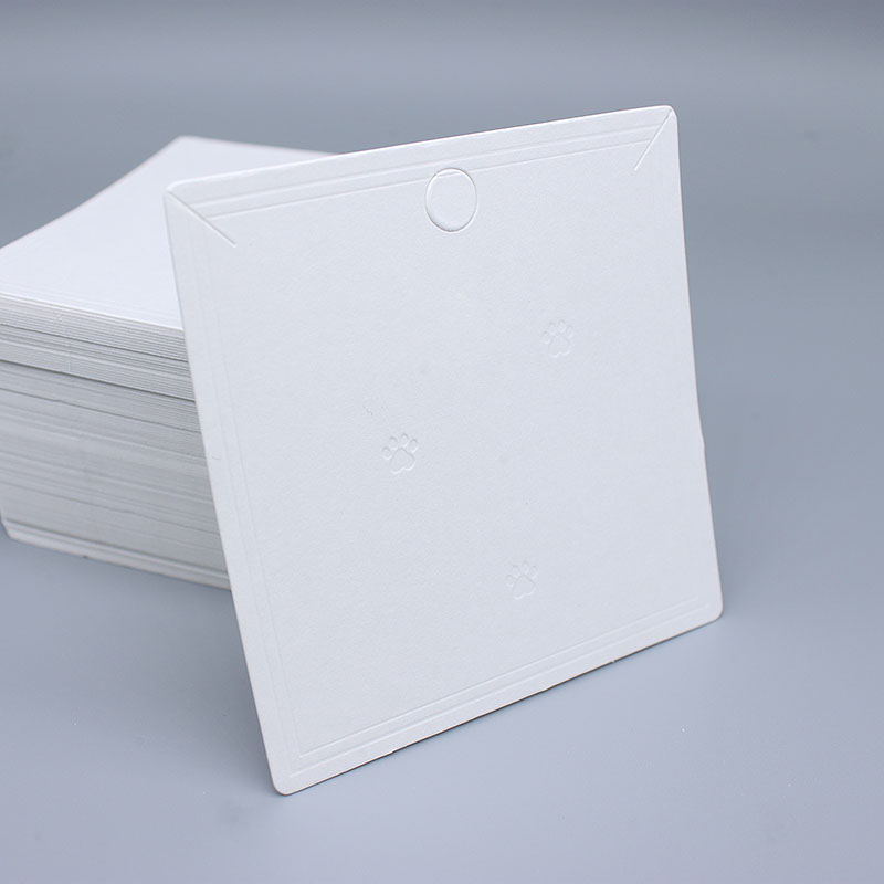 Factory direct sales of packaging accessories, necklaces, cards, white cardboard, Korean version universal blank paper cards, 8*8cm in stock, 100 pieces per purchase Specification image