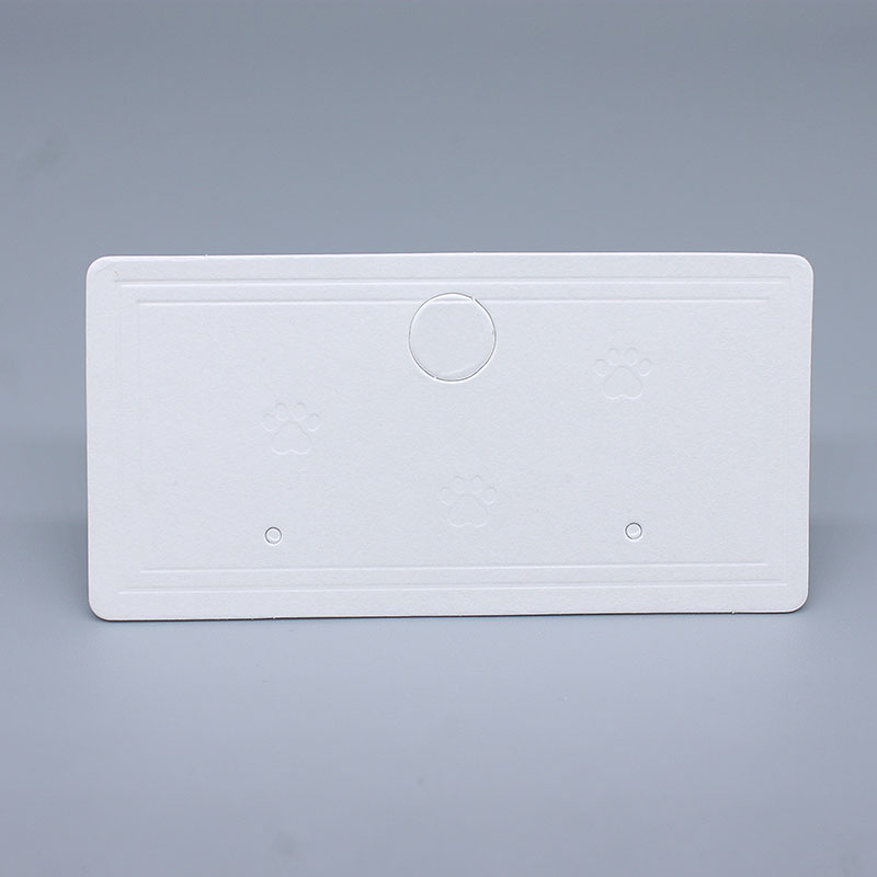 Factory direct sales of packaging accessories: Pair of earrings, stud earrings, card, white card, cardboard, Korean version, universal blank, 7*3.5cm, in stock, 100 pieces per auction