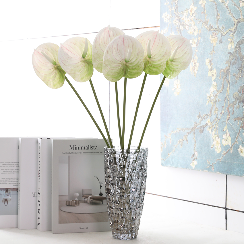 Artificial flower green palm, flower arrangement palm, flower adhesive tape, artificial flower, home and hotel model room decoration, artificial flower wholesale details Picture