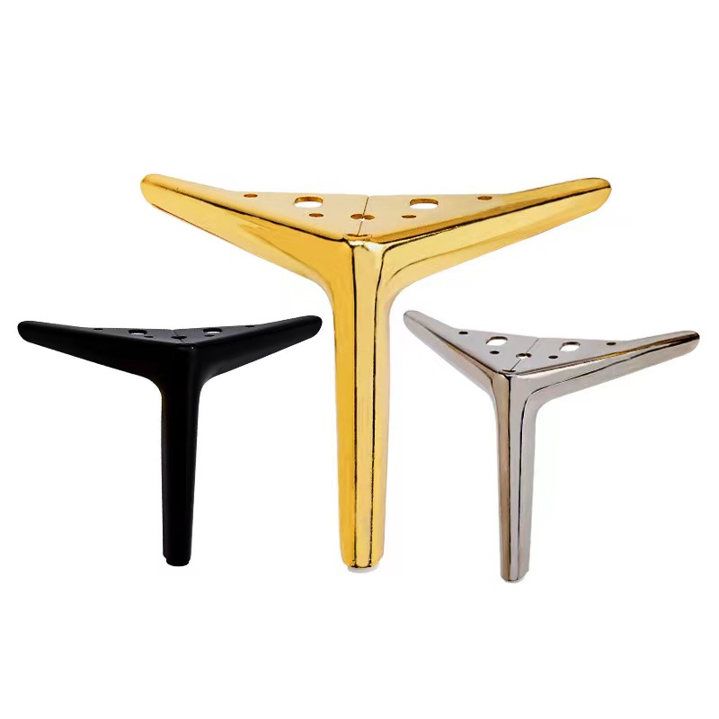 Wholesale of semi-circular three-pronged cabinet legs, sofa legs, table legs, metal sofa legs, bed legs, TV cabinet legs, coffee table, bedside table, wardrobe, shoe cabinet legs, and cabinet support legs Item Picture