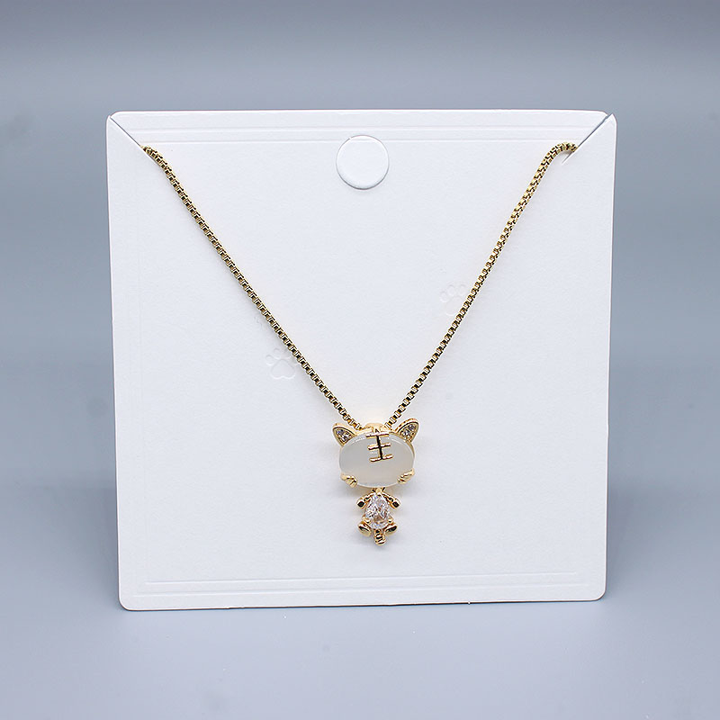 Factory direct sales of packaging accessories, necklaces, cards, white cardboard, Korean version universal blank paper cards, 8*8cm in stock, 100 pieces per purchase details Picture