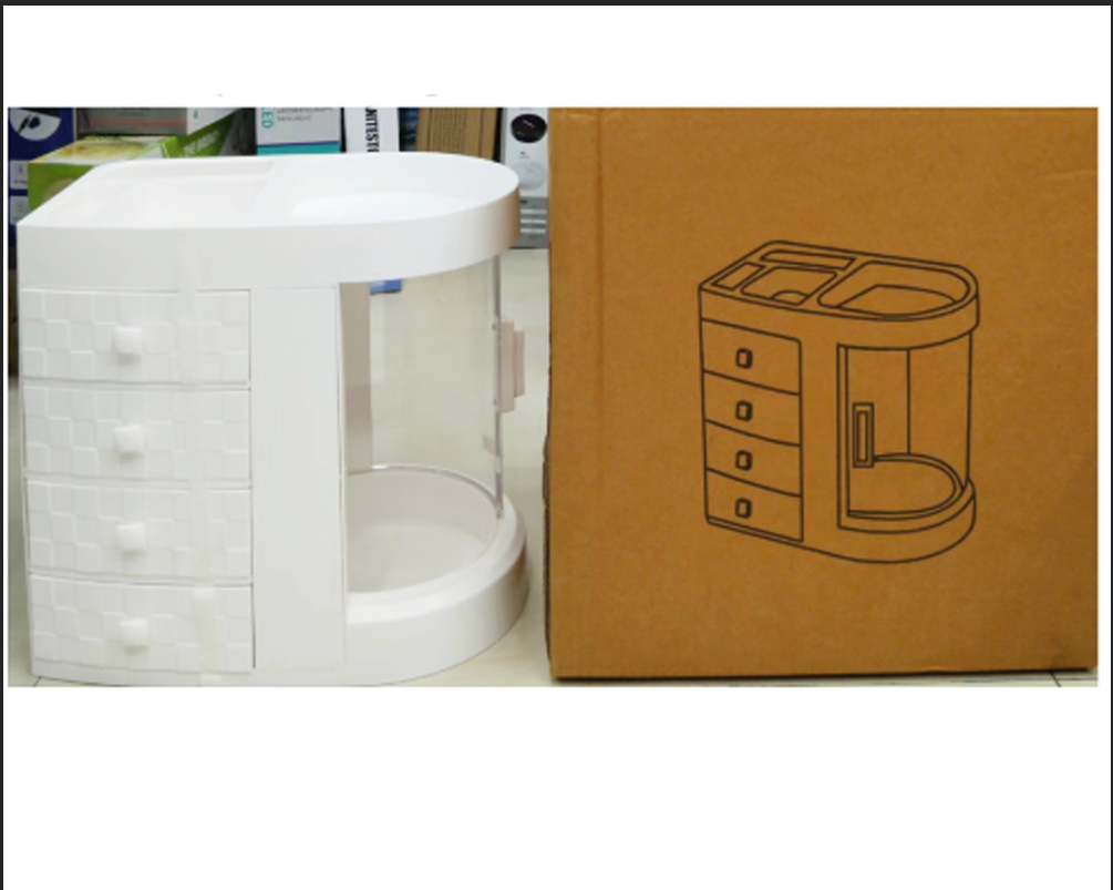 Drawer-type cosmetic storage box, transparent desktop, large-capacity one-piece skin care and lipstick storage box, dressing table