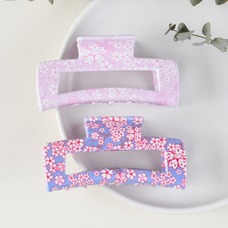 Cross border printed hairpin Floral hairpin Cute shark hairpin summer Deluxe hairpin wholesale hairpin hairpin creative accessories