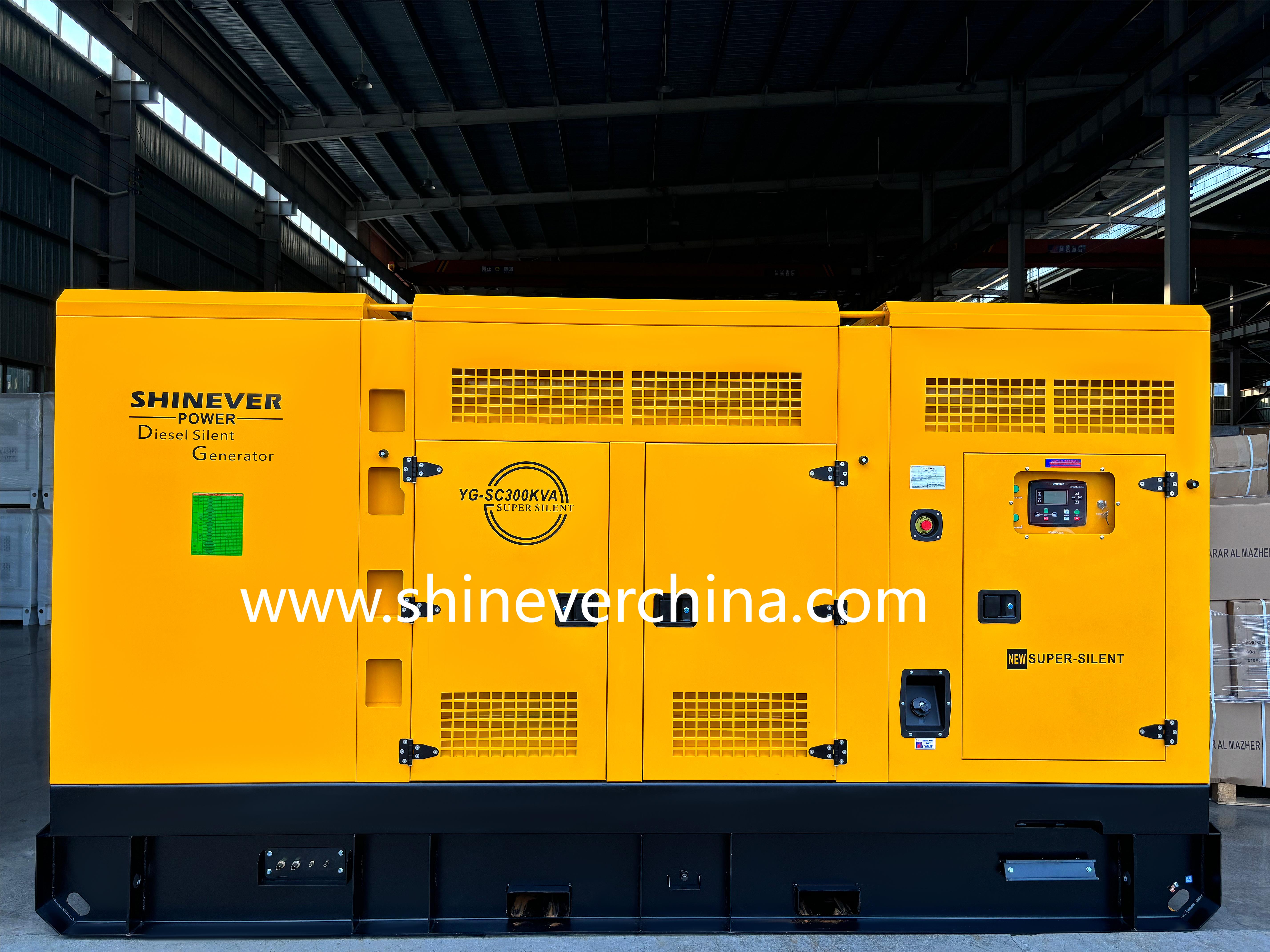 Shinever 柴油发电机组240KW/300KVA 朗博帕金斯康明斯大功率发电机 移动式应急备用静音柴油发电机