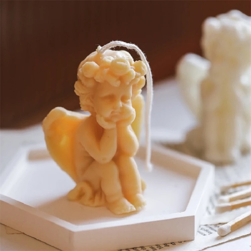 小天使香薰蜡烛可爱结婚伴手礼香氛桌面小摆件生日礼物女生candle固态香薰香薰香薰蜡烛无火香薰家居香薰精油香薰蜡烛香氛