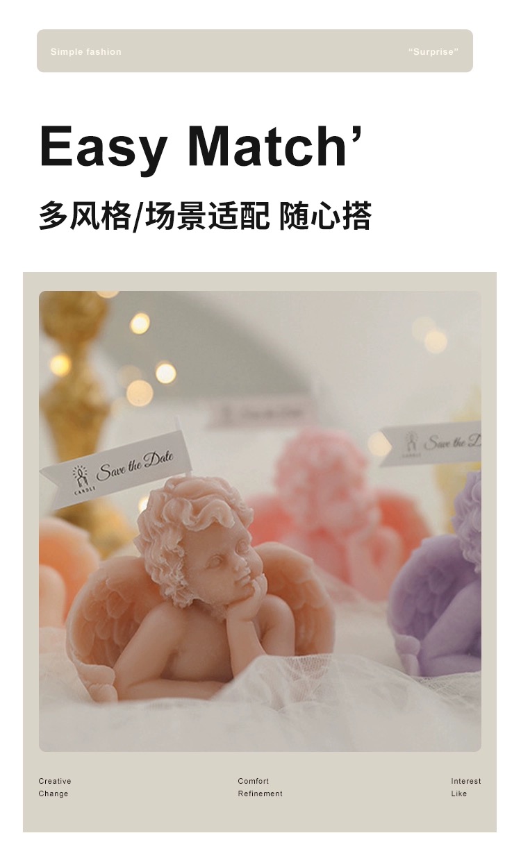 Little Angel with Wings handcrafted sculpture, Fragrance, aromatherapy, candle, cake decoration, decorative item, wedding gift, flameless aromatherapy, solid aromatherapy, aromatherapy, aromatherapy, candle, home aromatherapy, essential oil, aromatherapy, candle, fragrance, aromatherapy pic 4