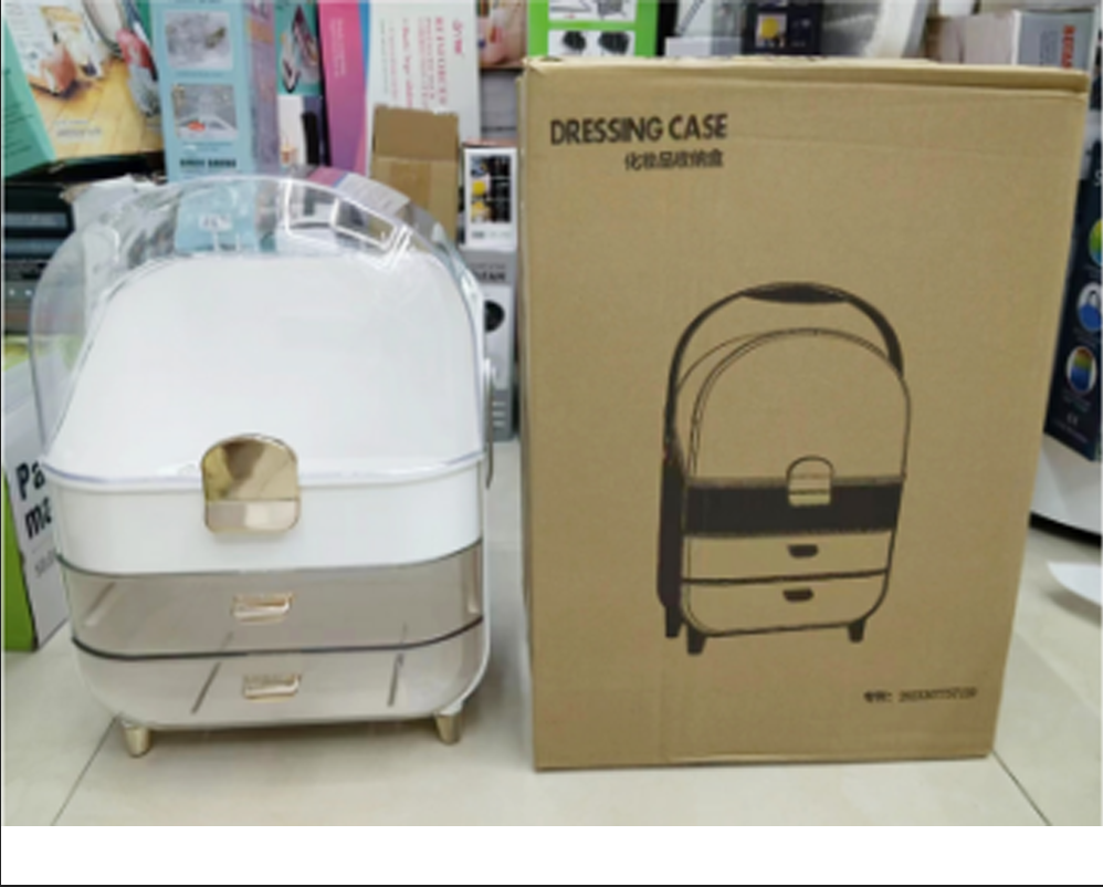 Cosmetics storage box, storage box, transparent cosmetics storage box