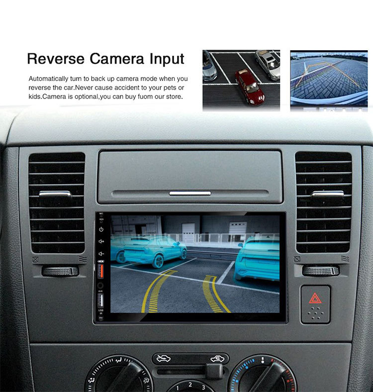 车用影音高清7寸车载MP4车载MP5蓝牙免提FM插卡机倒车优先7023B详情7