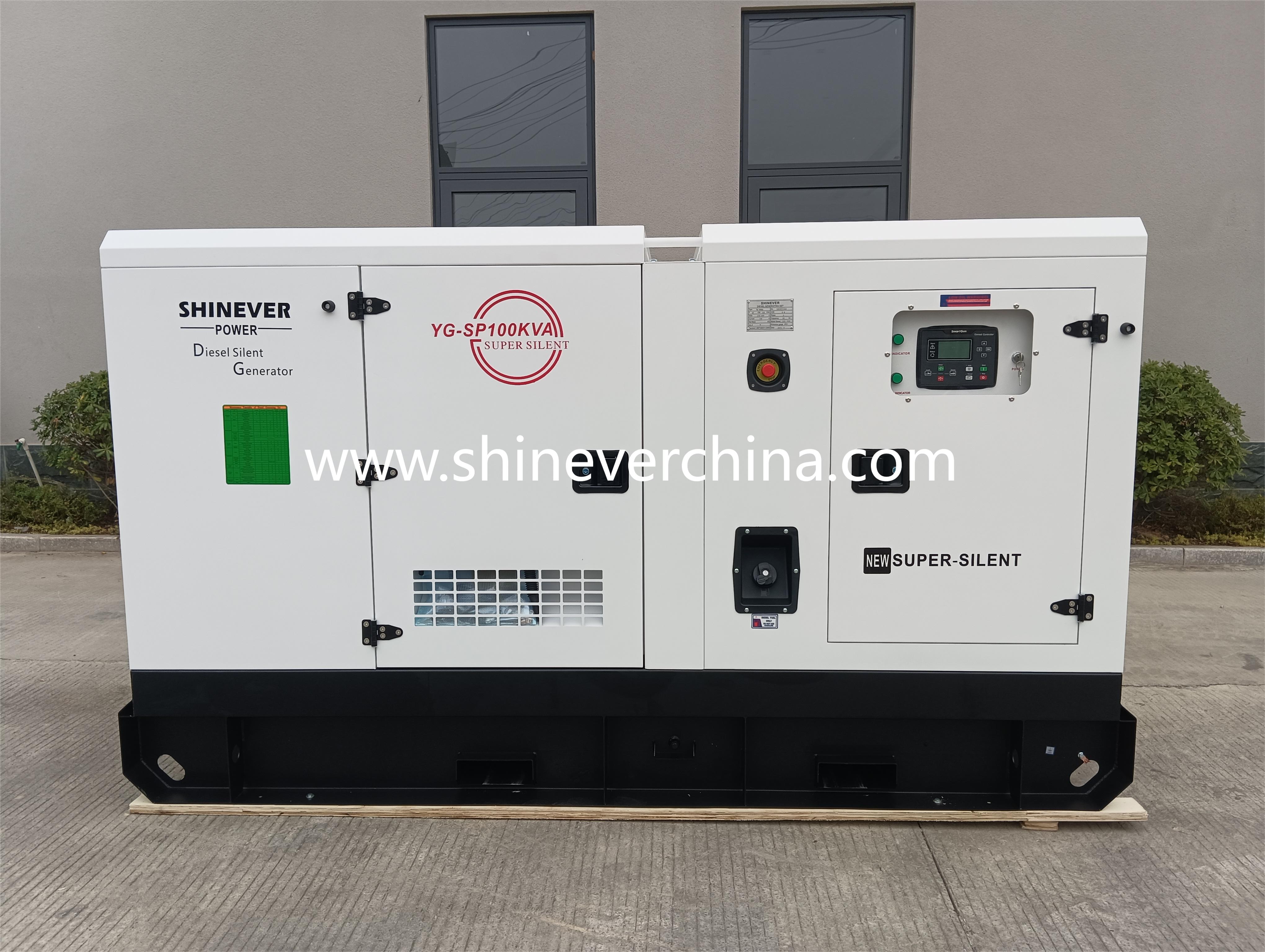 Shinever 柴油发电机组80KW/100KVA 潍柴康明斯帕金斯发电机 移动式应急备用静音柴油发电机