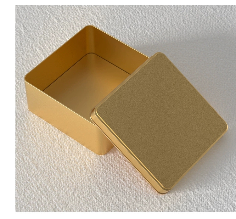 新款正方形马口铁盒12方形铁盒子喜糖果饼干茶叶蛋糕收纳包装磨砂中号正方形铁盒子现货批发详情7