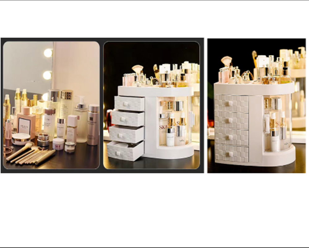 Drawer-type cosmetic storage box, transparent desktop, large-capacity one-piece skin care and lipstick storage box, dressing table details Picture