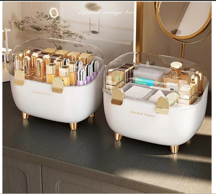 Rotating makeup brush storage cylinder, dressing table desktop, makeup brush, lipstick, dust-proof file box details Picture
