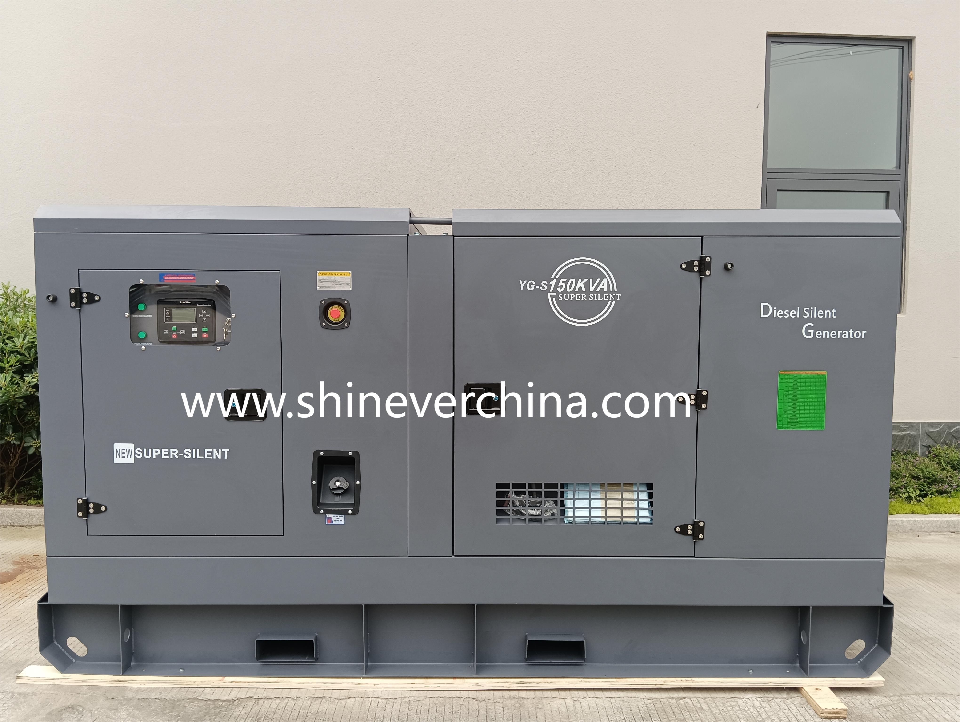 Shinever 柴油发电机组120KW/150KVA 全铜无刷发电机 备用电源帕金斯康明斯懂了发电机图
