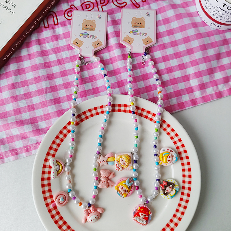 项链/饰品/珍珠项链/珍珠/珍珠链条女拼接气质产品图