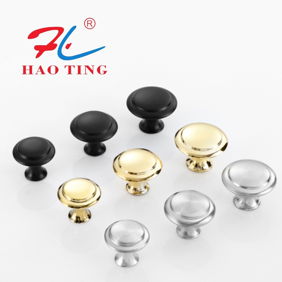 Stainless steel single-hole handle, gold and black cabinet, shoe cabinet, mushroom door handle, simple drawer, round furniture handle thumbnail