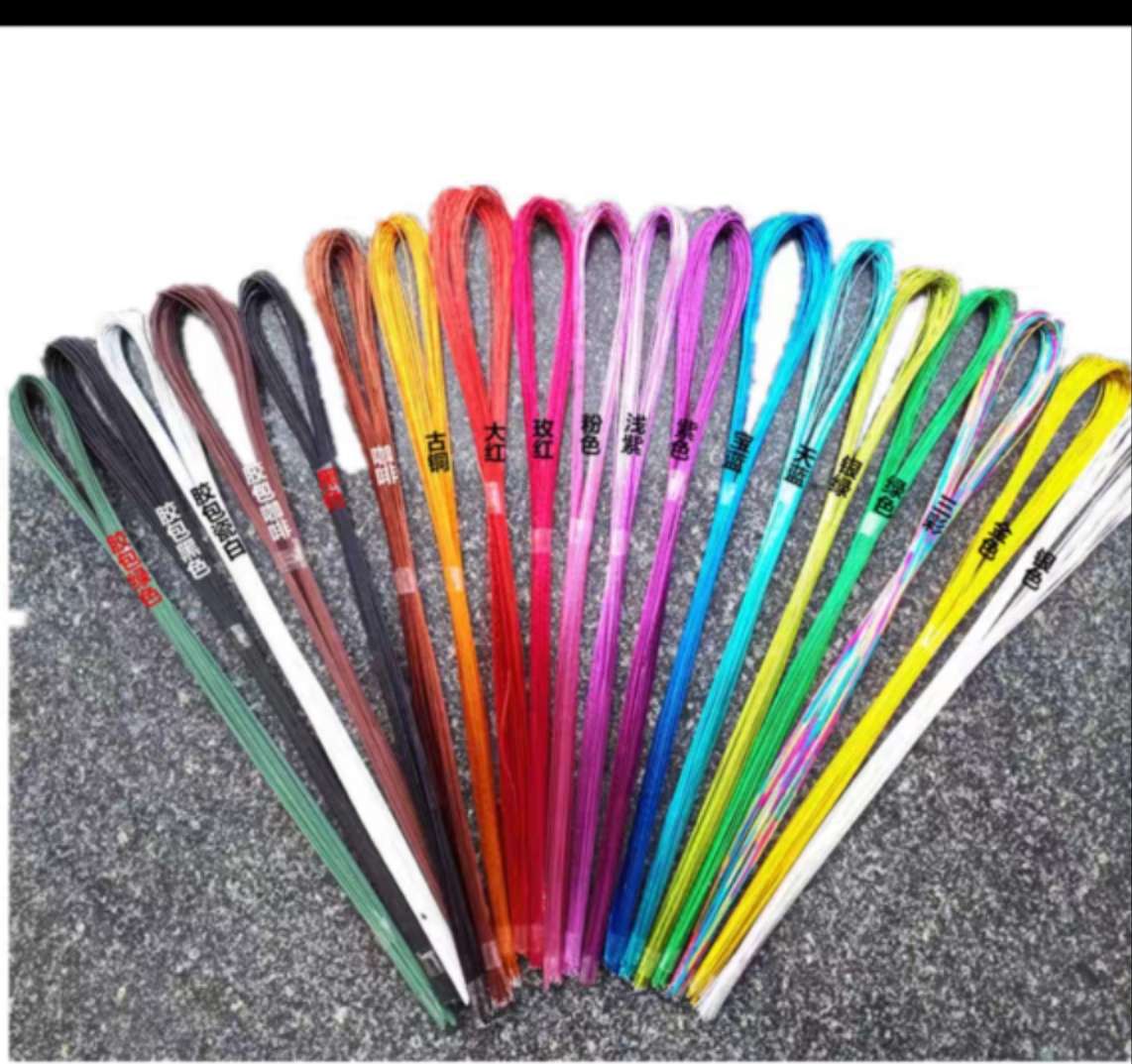 丝网花幼儿园手工制作DIY材料永生纽扣花彩色线软细铁丝20根22号