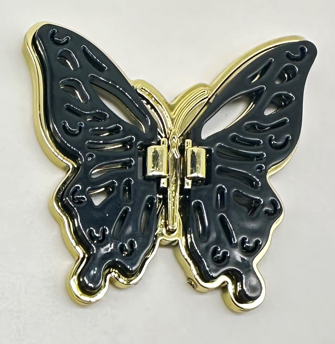 厂家直供6D配件亚克力镂空双层展翅蝴蝶头饰发饰服饰手机支架背 详情图8