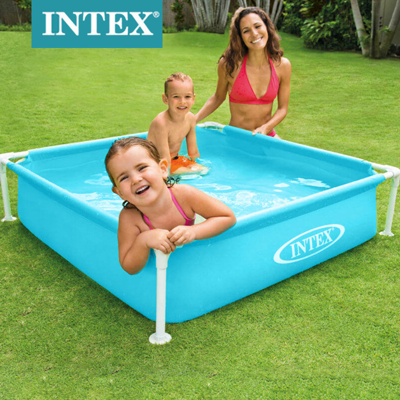 INTEX57173 Baby swimming pool, children's square mesh frame pool, baby bathtub, play and fishing pool details Picture