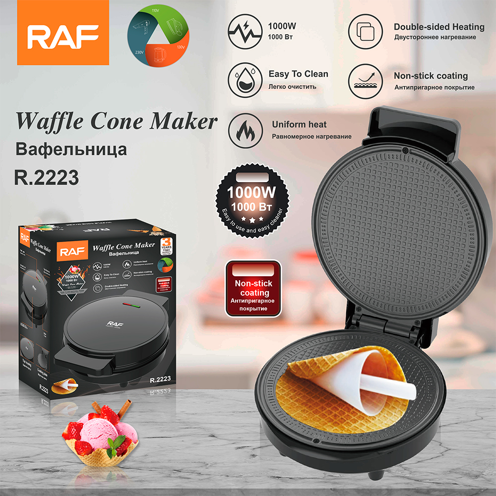 RAF cross-border household breakfast egg roll machine, ice cream roll machine, electric griddle, thin pancake machine, ice cream skin spring roll full figure