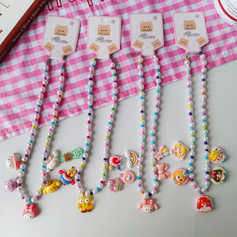 项链/饰品/珍珠项链/珍珠/珍珠链条女拼接气质细节图