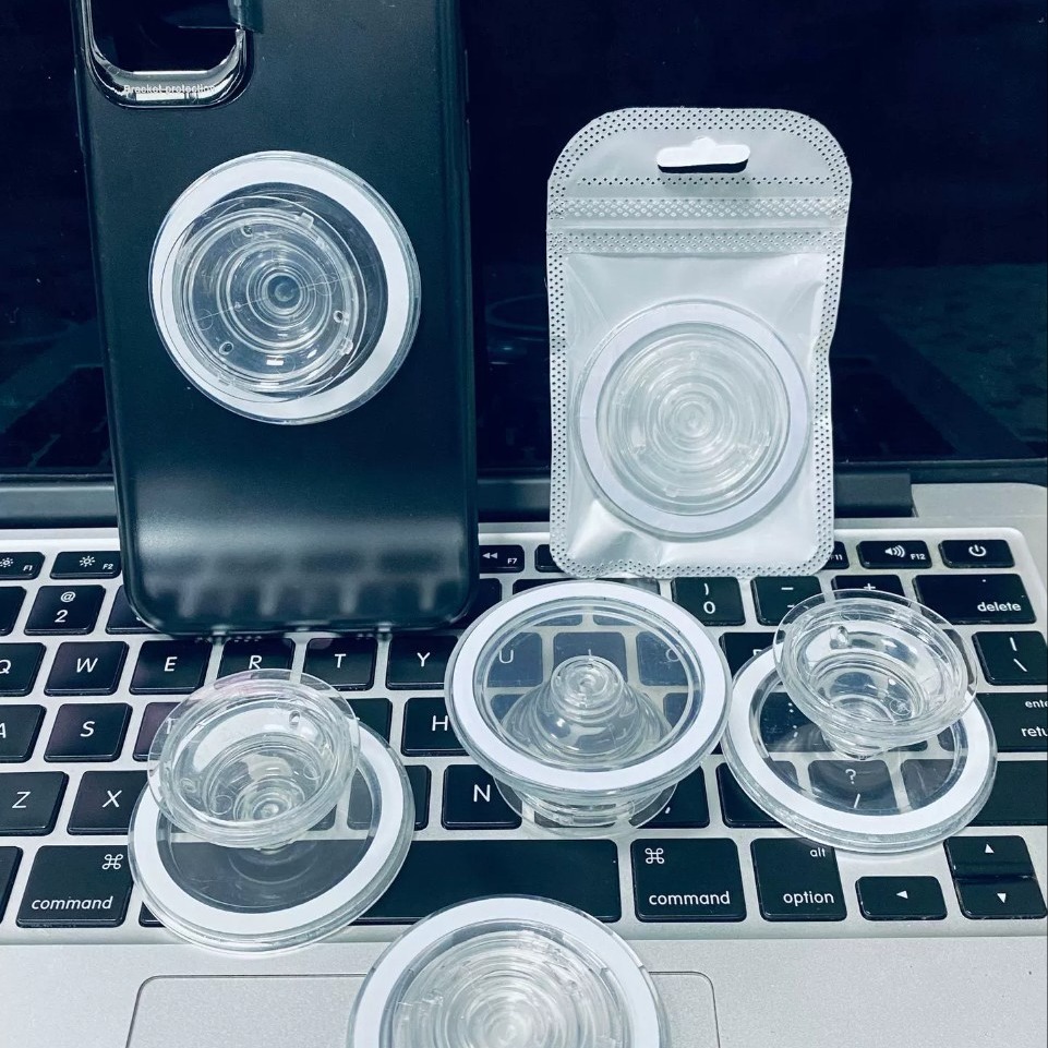 Magnetic stand airbag telescopic lazy person ultra-thin personalized mobile phone stand one-piece transparent magnetic airbag stand batch details Picture
