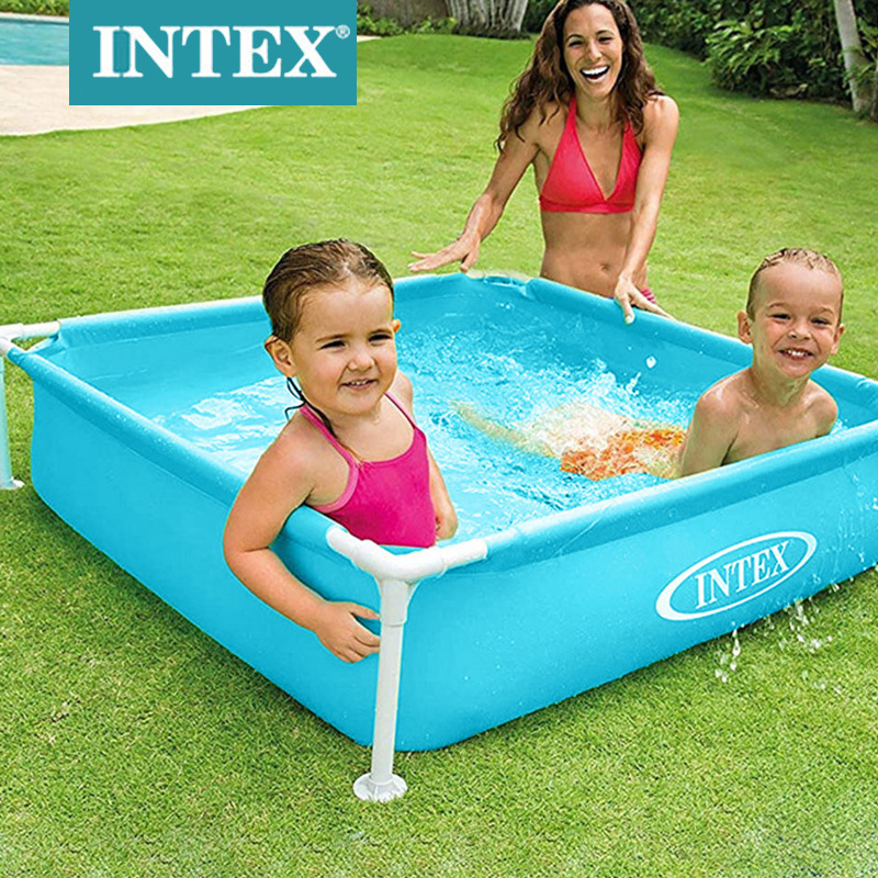 INTEX57173 Baby swimming pool, children's square mesh frame pool, baby bathtub, play and fishing pool Specification image
