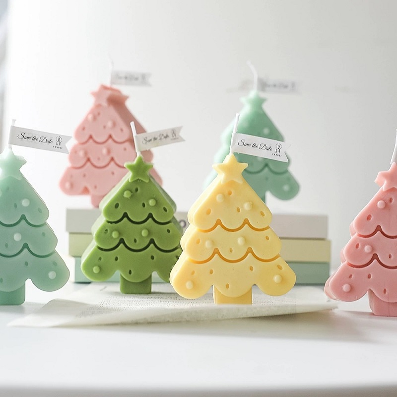 Christmas gifts, Christmas tree scented candles, ins restaurant table decorations, Christmas gifts, ornaments, souvenirs, scented candles, solid scented candles, flameless scented candles, home scented candles, essential oil scented candles, scented candles, fragrances details Picture