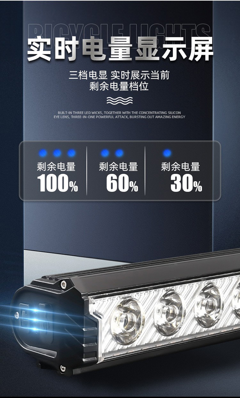 FY-339A-3 aluminum alloy bicycle headlight, mountain bike headlight, bicycle USB charging headlight, high-intensity lighting flashlight, night cycling lighting headlight equipment pic 11