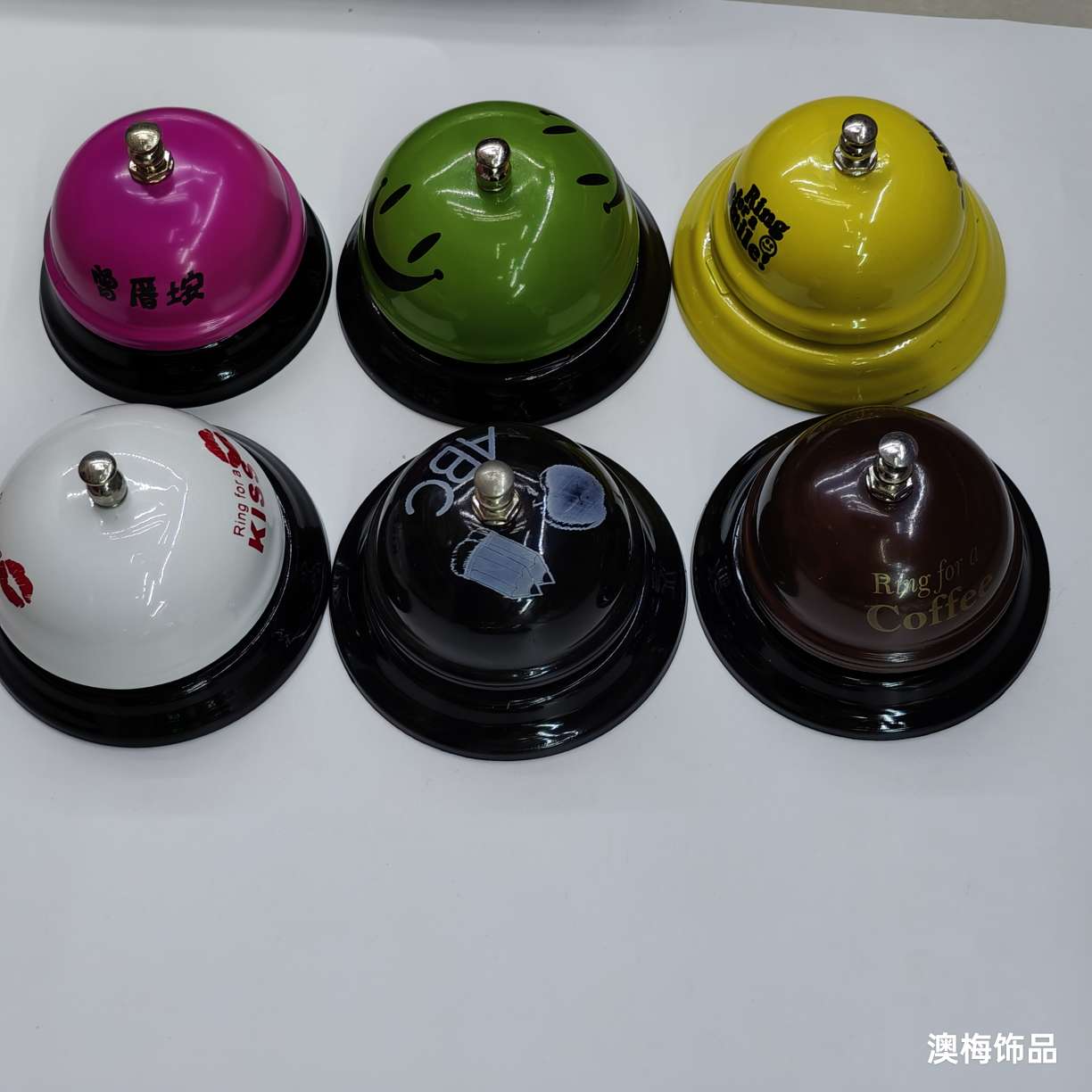 铃铛吧台铃 传菜铃 叫单铃 呼叫铃传唤铃 提醒铃服务铃 餐铃白底实物图