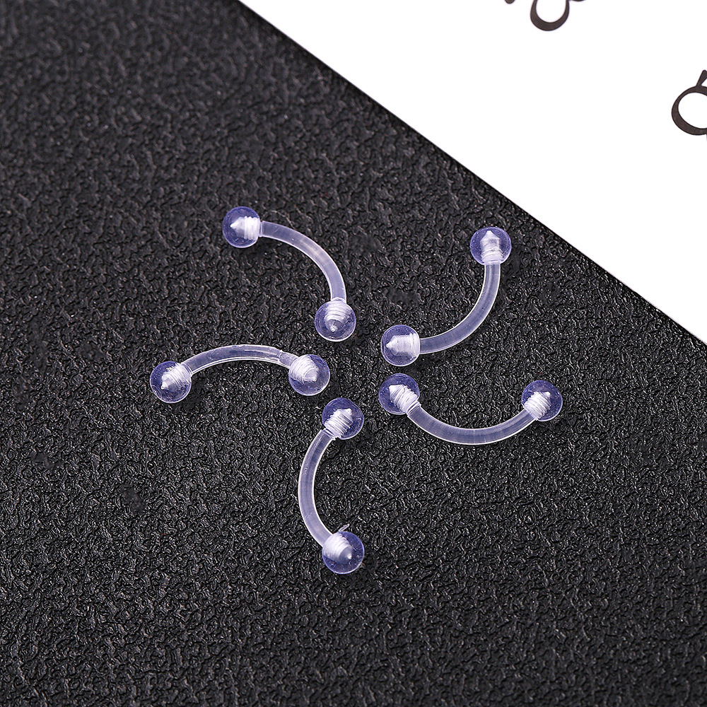 厂家直供新款眉钉透明款简约自然元素感眉钉饰品圆弧工艺外贸批发产品图