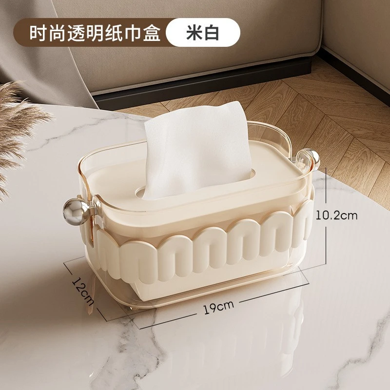M23-8006 Living room coffee table, dining room, light luxury tissue box, kitchen table, cream-style tissue box, tissue storage box detail image 15