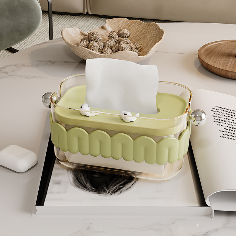 M23-8006 Living room coffee table, dining room, light luxury tissue box, kitchen table, cream-style tissue box, tissue storage box