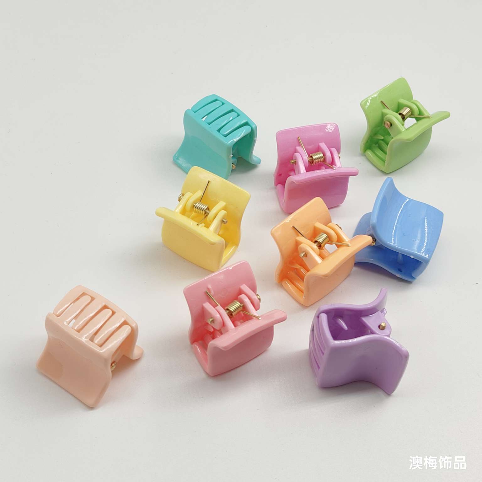 2CM square macaron-style small claw clip, princess head small bangs clip, side hair clip, top clip, braided hair clip detail image 5