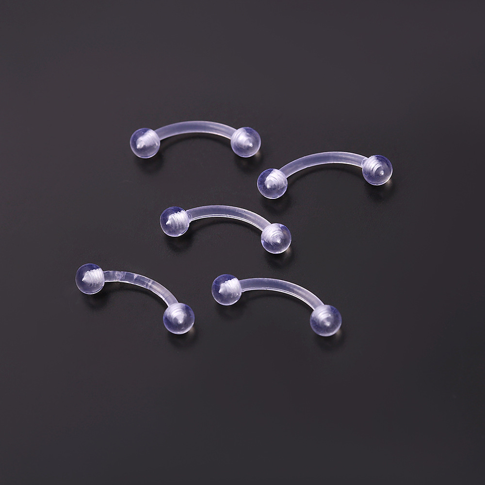 厂家直供新款眉钉透明款简约自然元素感眉钉饰品圆弧工艺外贸批发细节图