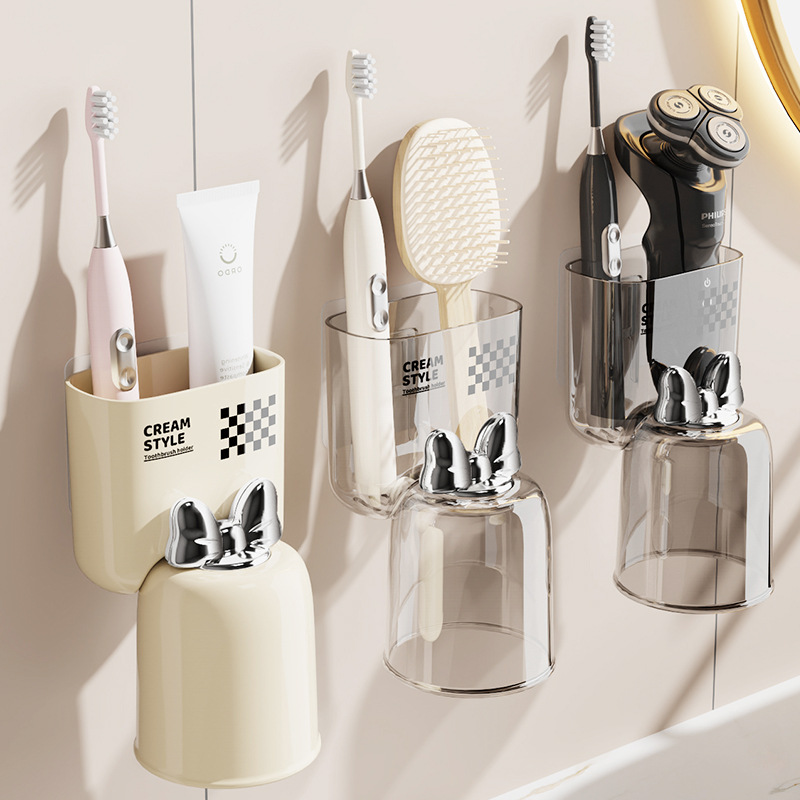 G13-Y0619牙刷置物架卫生间壁挂式漱口杯牙杯收纳架电动牙刷架子牙刷架牙刷置物架图