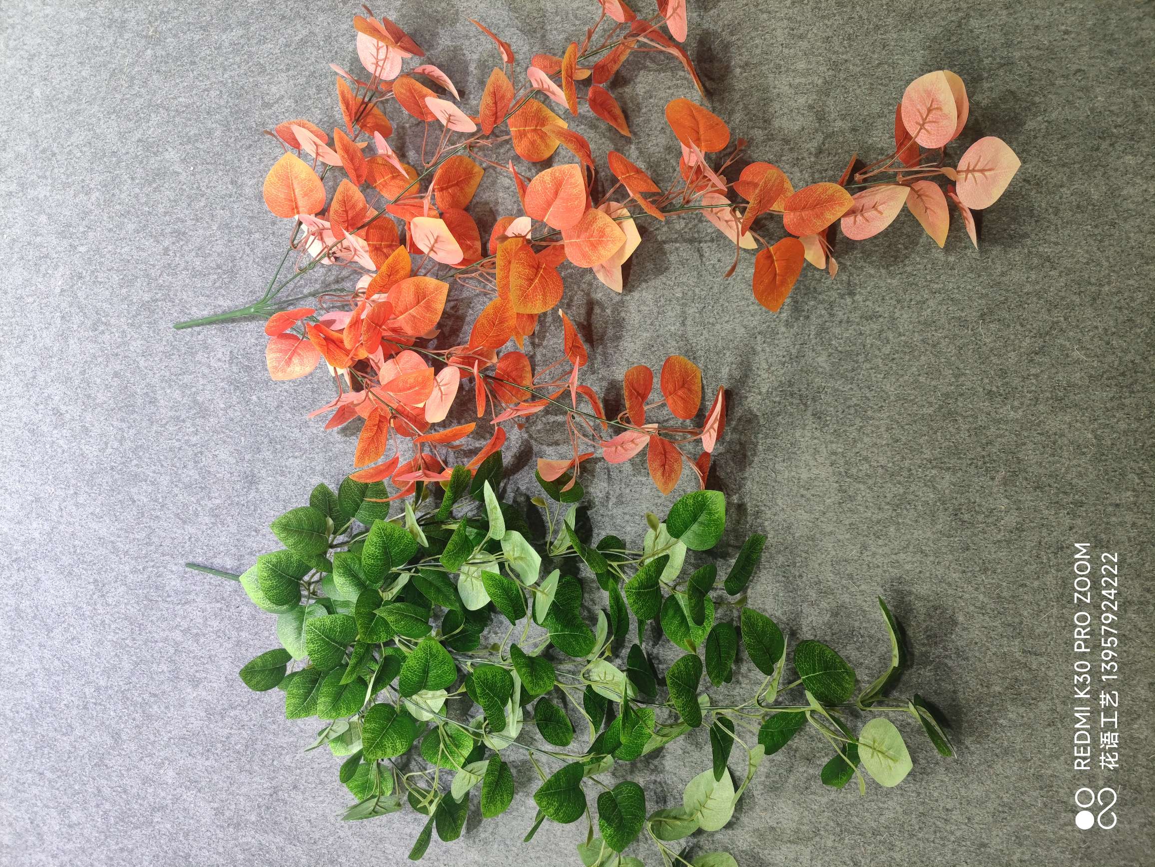Autumn maple leaf simulation plant garden landscaping plant wall design, green plant home flower art DIY ornaments, artificial leaf export pic 12