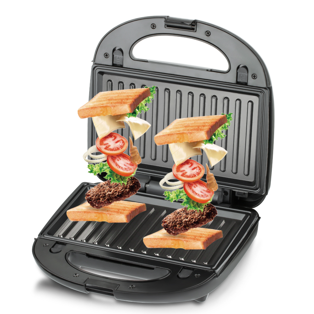 RAF European-standard cross-border four-in-one sandwich machine, breakfast machine, double-sided heating, multi-functional toaster and waffle maker Item Picture