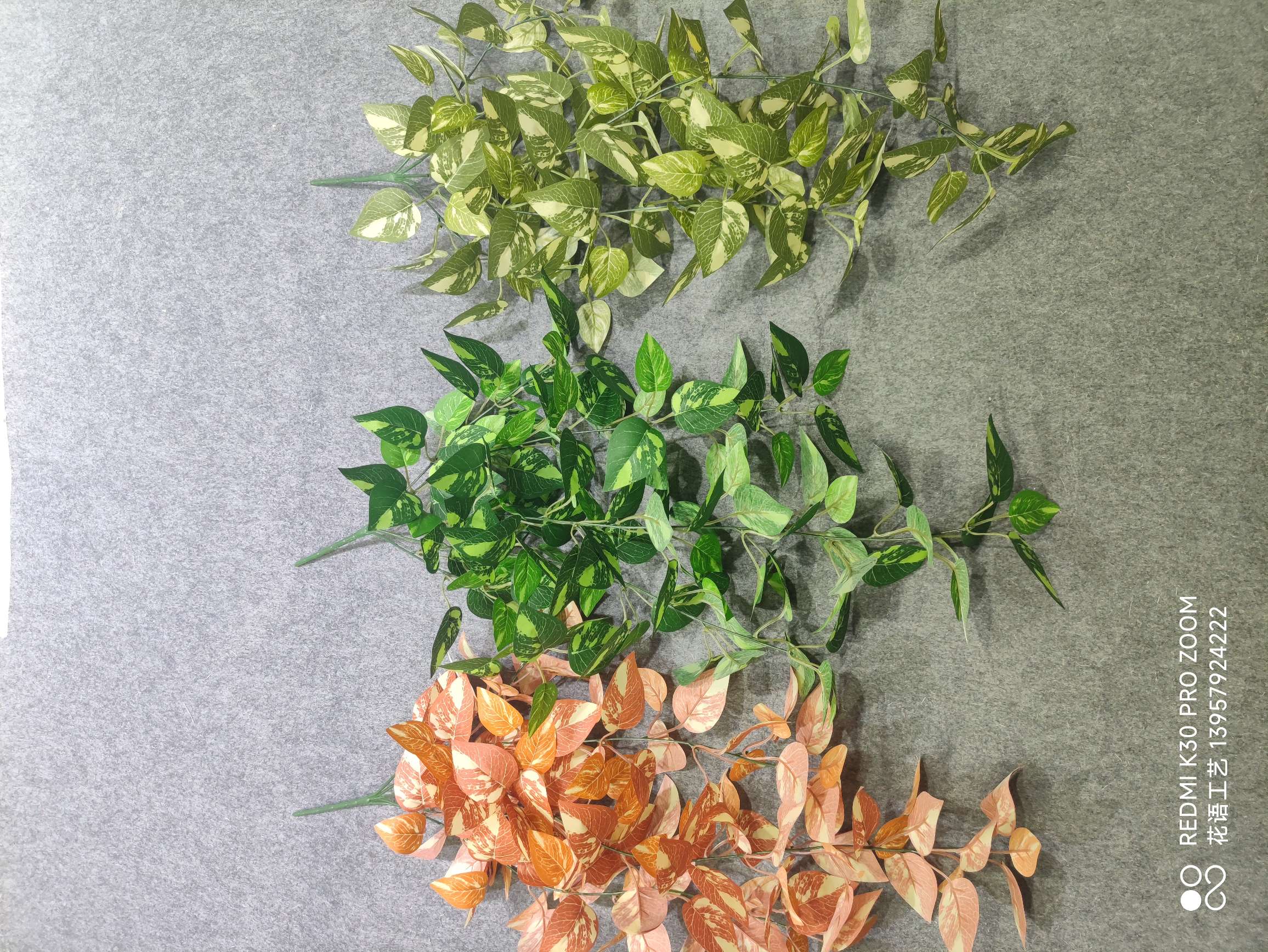 Autumn maple leaf simulation plant garden landscaping plant wall design, green plant home flower art DIY ornaments, artificial leaf export details Picture