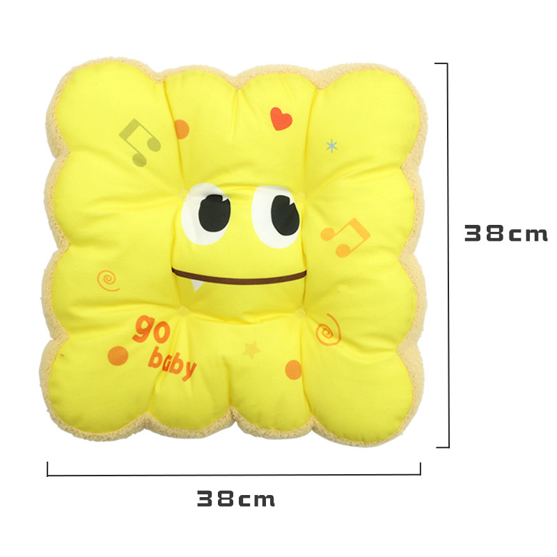 Cute Cartoon Printed Expression Four-Hole Seat Cushion, Kanglewu Cotton-Filled Chair Cushion, Warm Pp Cotton Custom-Made Specification drawing