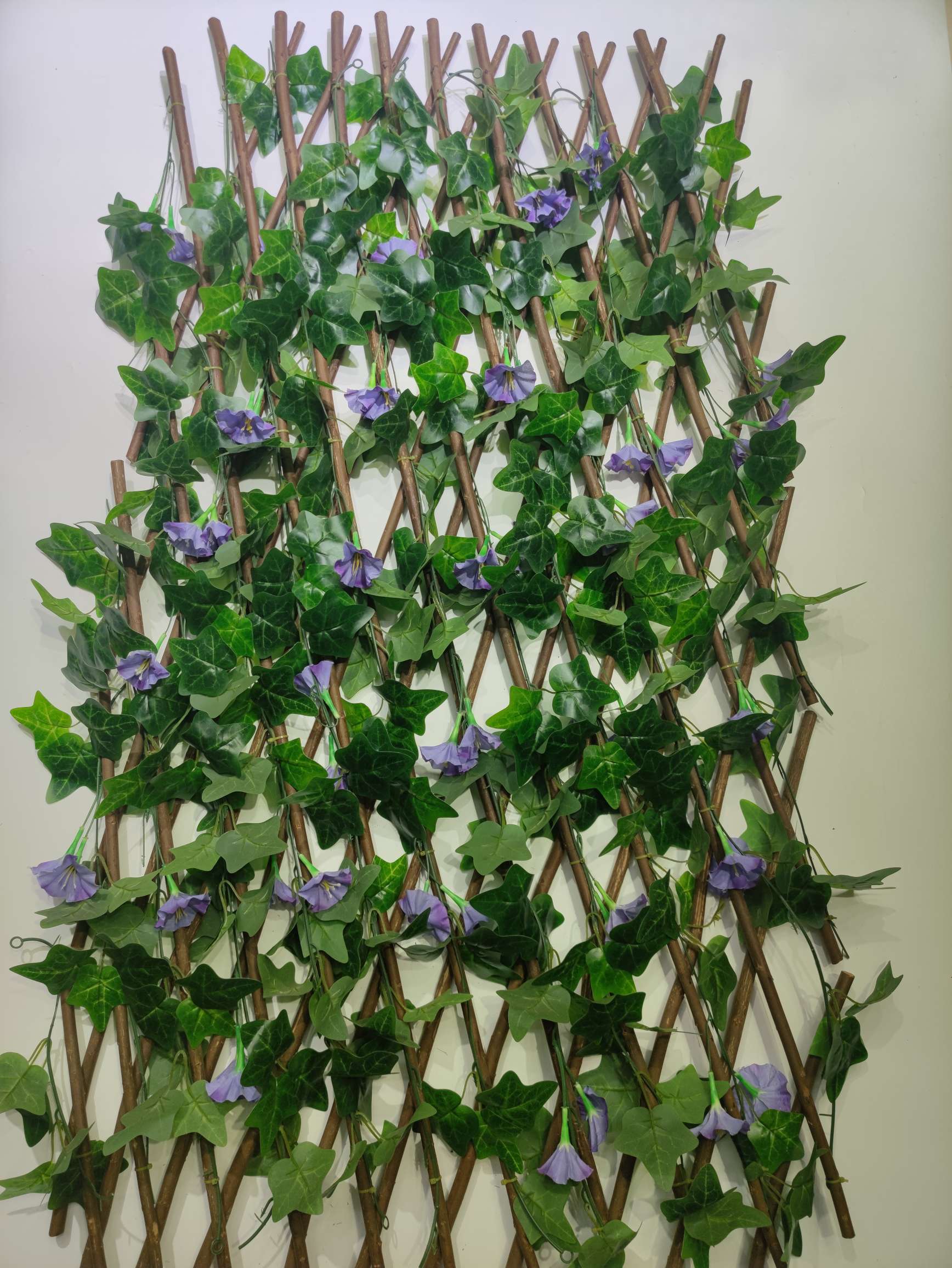 Simulación de la cerca telescópica de la planta pared de flores de rosa balcón al aire libre simulación pastoral seto plástico plantado verde cerca decorativa detail image 9