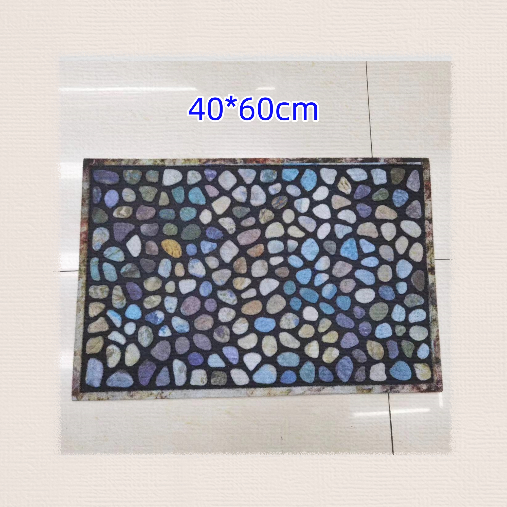 The European-style rubber base flocked floor mat, anti-slip door mat, rubber foot mat and flocked floor mat are of good quality with clear and beautiful patterns. The outdoor mat size is 45*75cm and there are multiple patterns that can be mixed details Picture