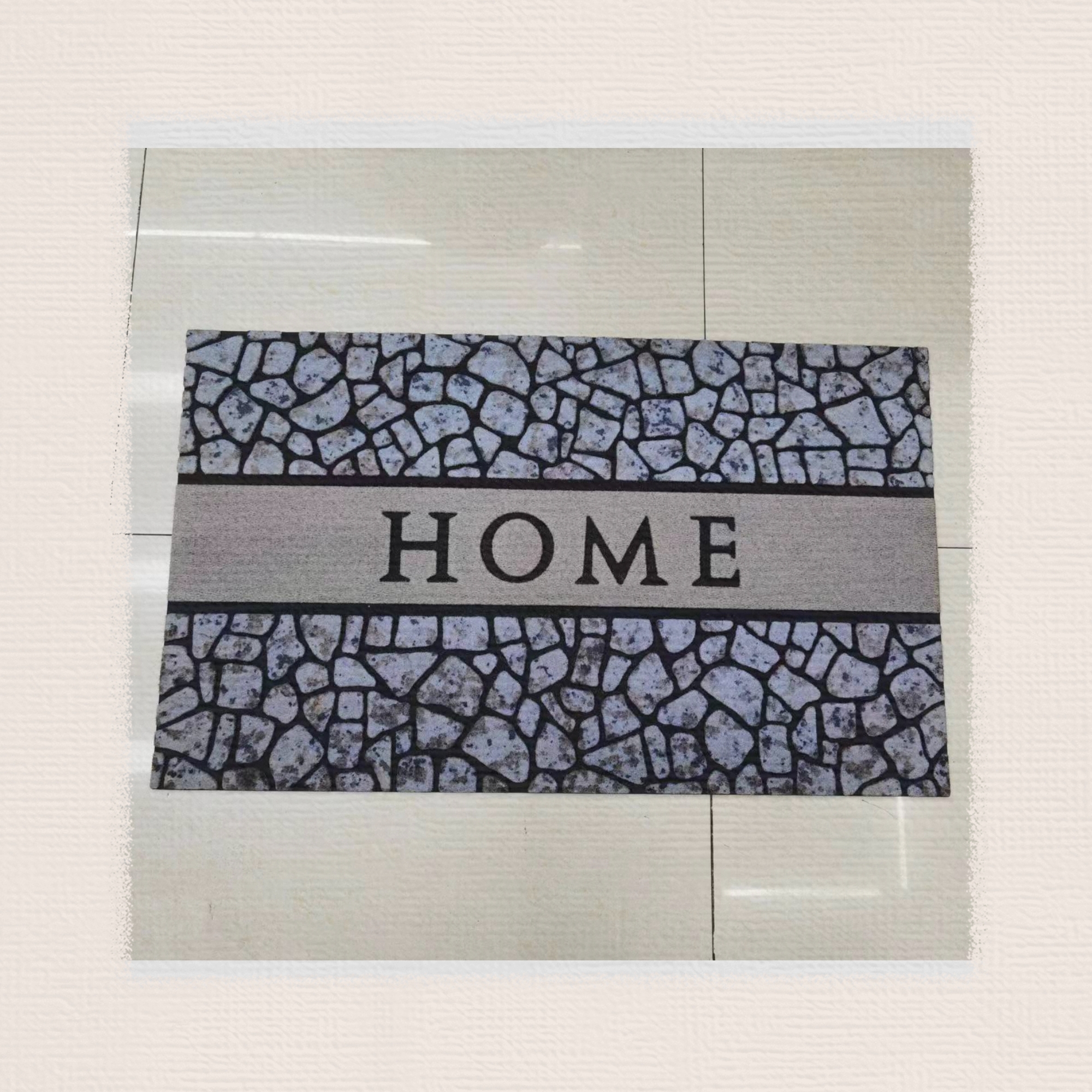 New European-style rubber base flocking floor mat, anti-slip mat, door mat, rubber foot mat, outdoor mat, 40*60cm Application Scenario